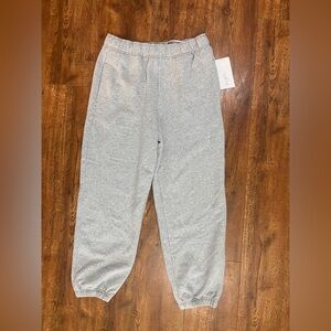 Athleta Light Gray Elastic Waist Jogger Pants